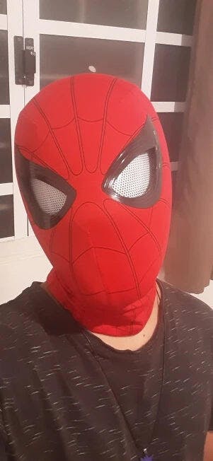 Customer photo for Spiderman Mask Moving Eyes
