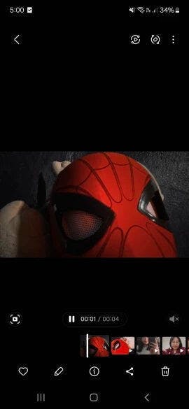 Customer photo for Spiderman Mask Moving Eyes