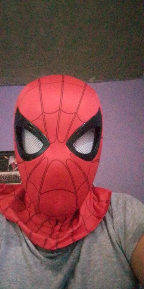 Customer photo for Spiderman Mask Moving Eyes