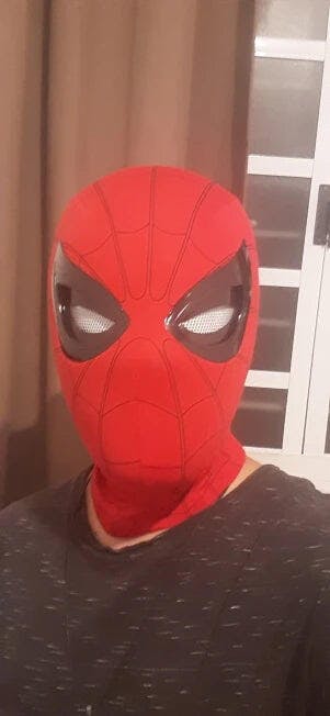 Customer photo for Spiderman Mask Moving Eyes