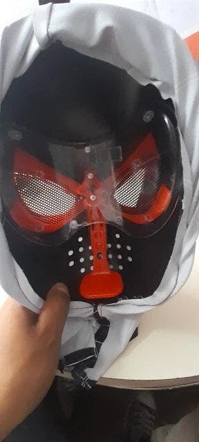 Customer photo for Spiderman Mask Moving Eyes