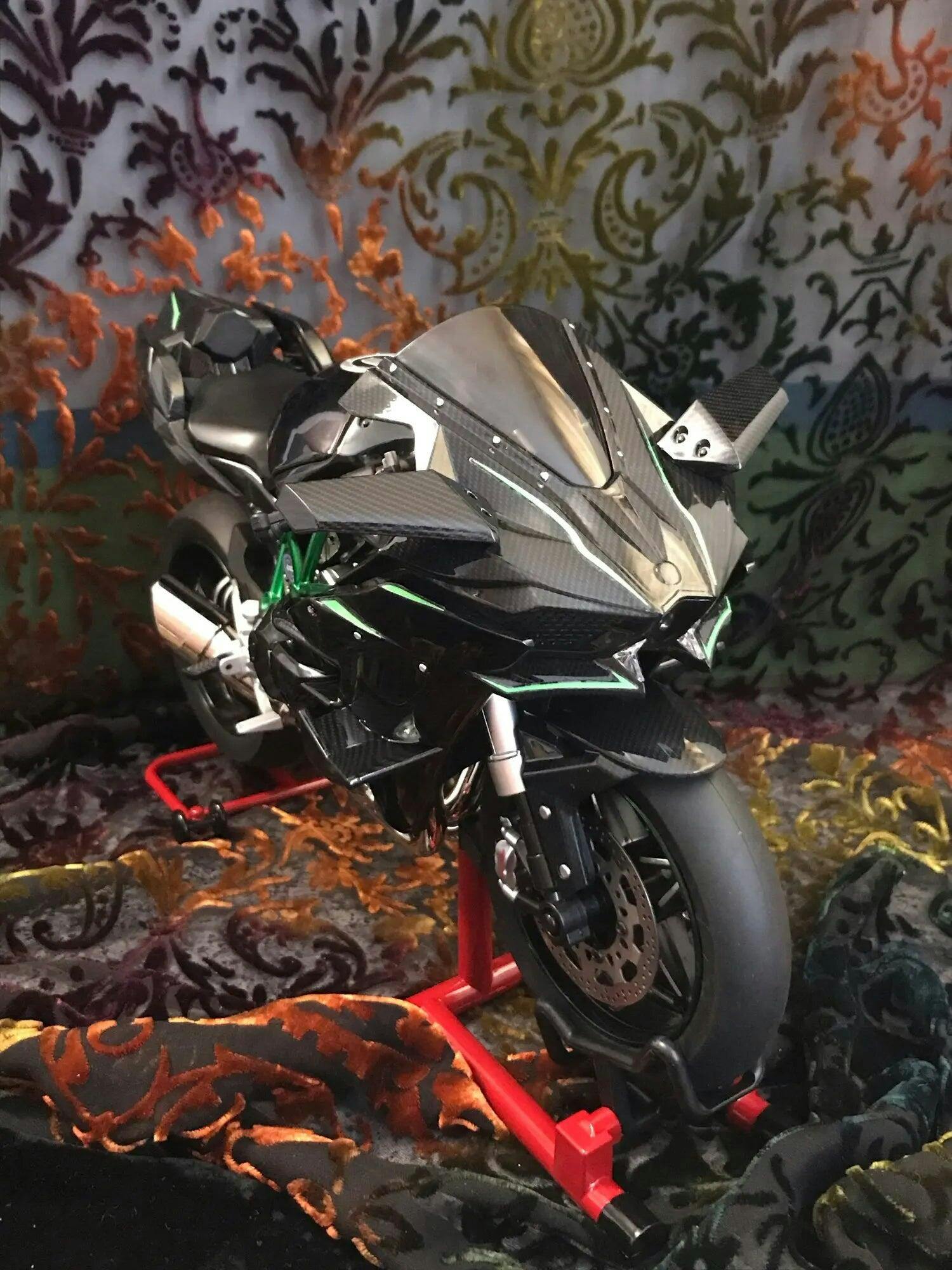 Customer photo for Premium Ninja H2R RC Superbike 1:6 Scale with Realistic Sound & Smoke Effects