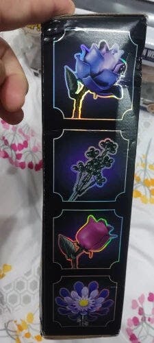 Customer photo for Purple Rose Bouquet Building Blocks Set