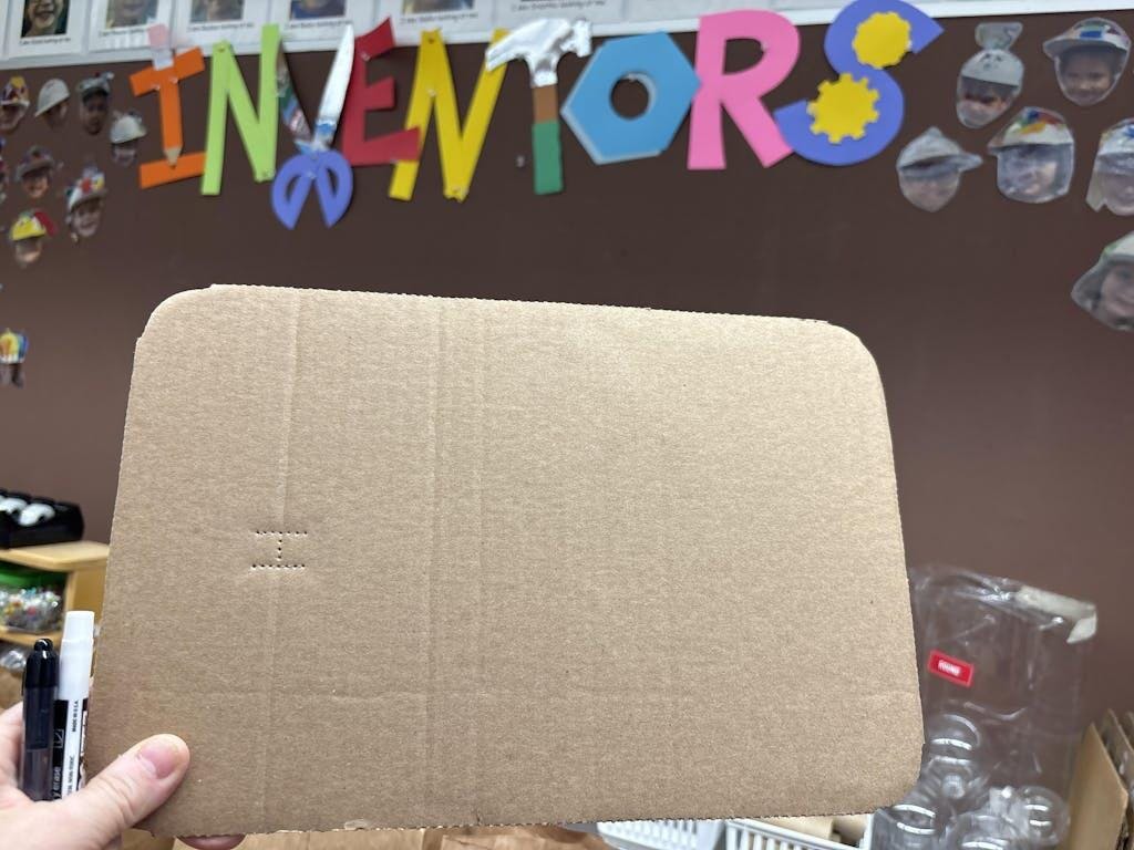 Customer photo for Kid Finger-Safe Cardboard Cutter for Ages 3+