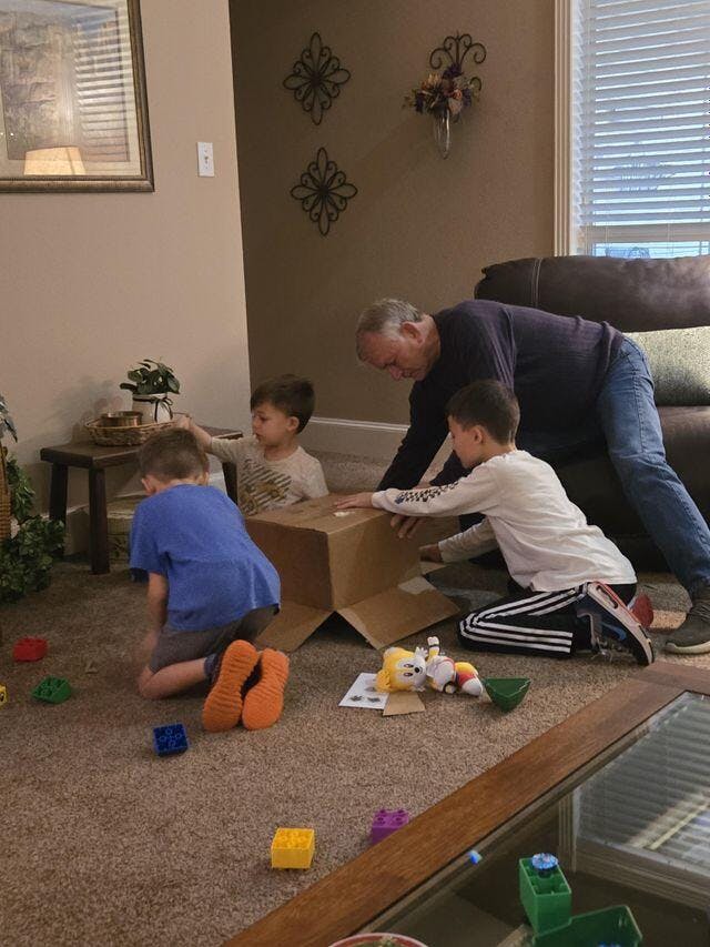 Customer photo for Kid Finger-Safe Cardboard Cutter for Ages 3+