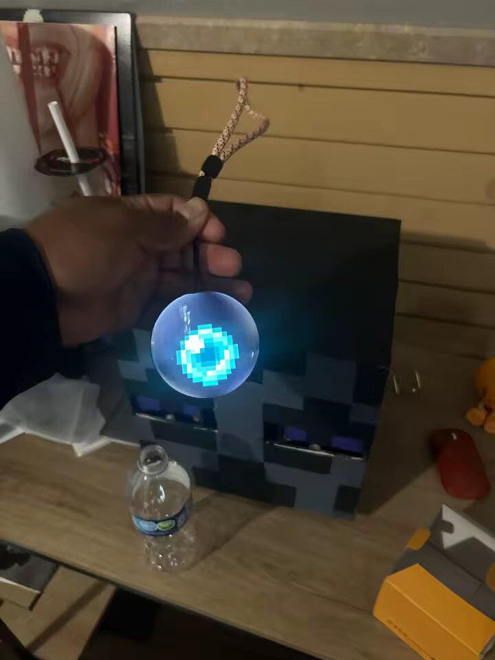 Customer photo for Memory Crystal Ball — 3D Video Photo Orb, 4GB LED