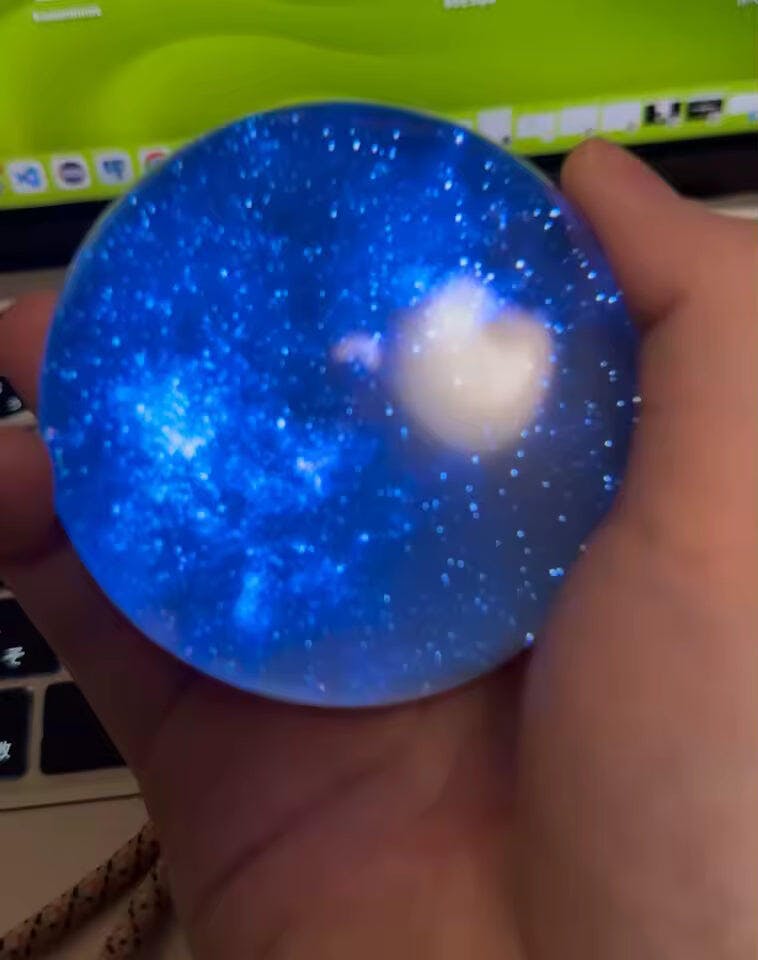 Customer photo for Memory Crystal Ball — 3D Video Photo Orb, 4GB LED