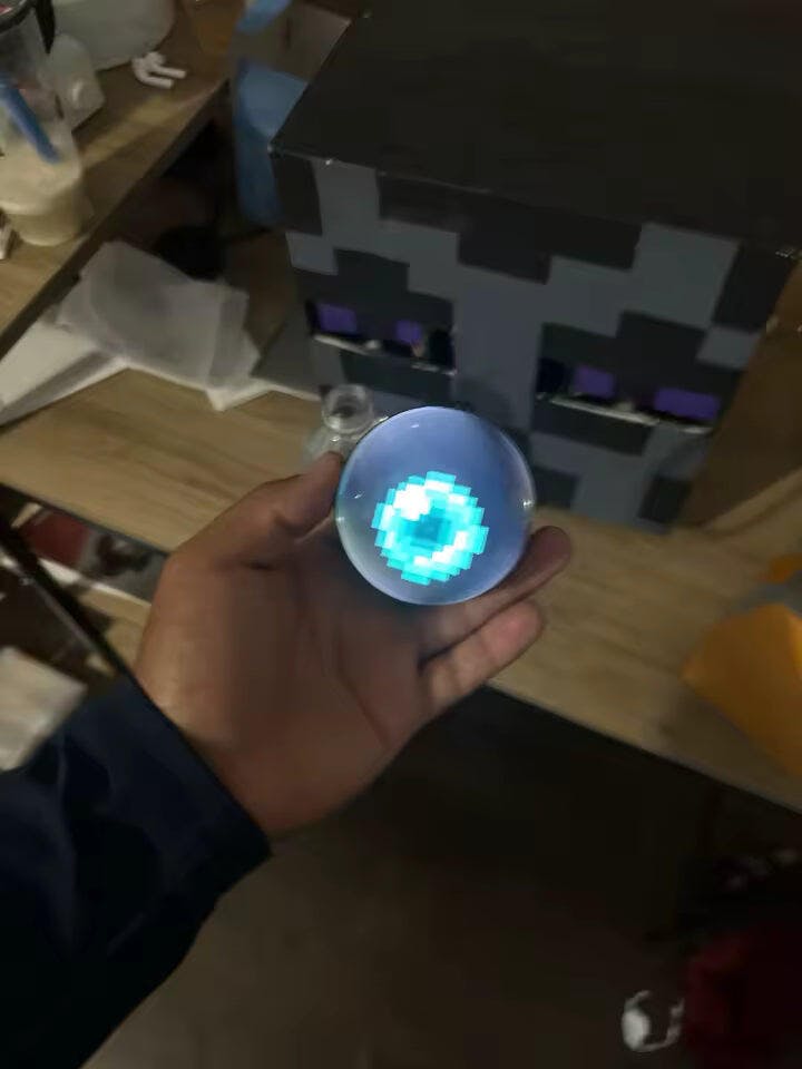 Customer photo for Memory Crystal Ball — 3D Video Photo Orb, 4GB LED