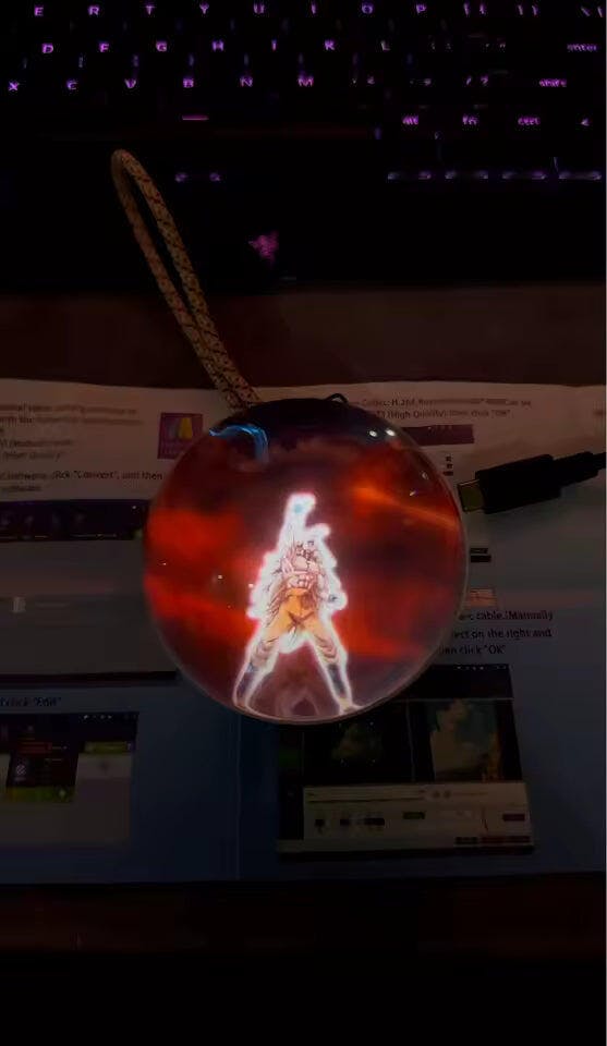 Customer photo for Memory Crystal Ball — 3D Video Photo Orb, 4GB LED