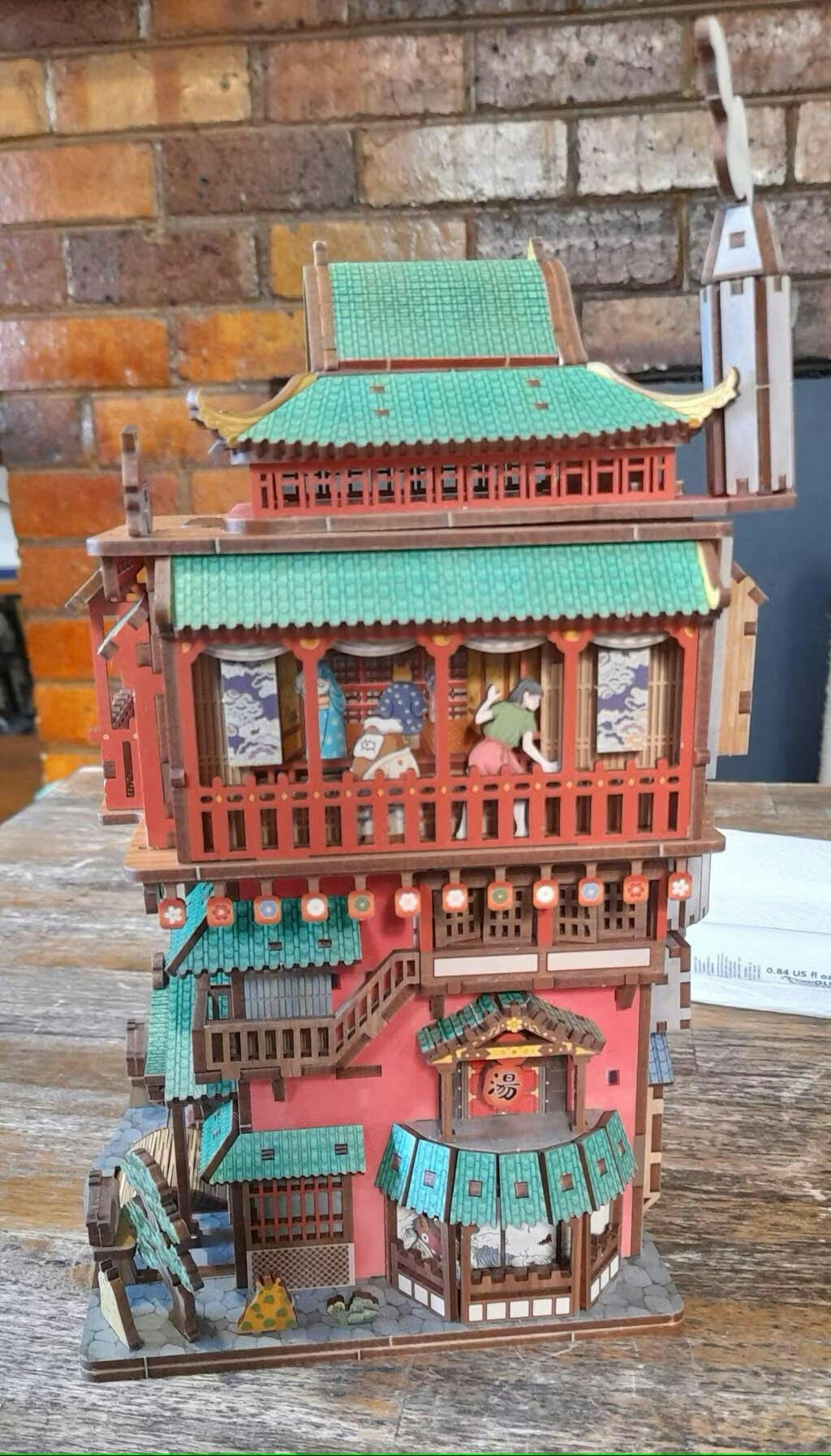 Customer photo for 3D Wooden Puzzle Onsen Saga Miniature kit
