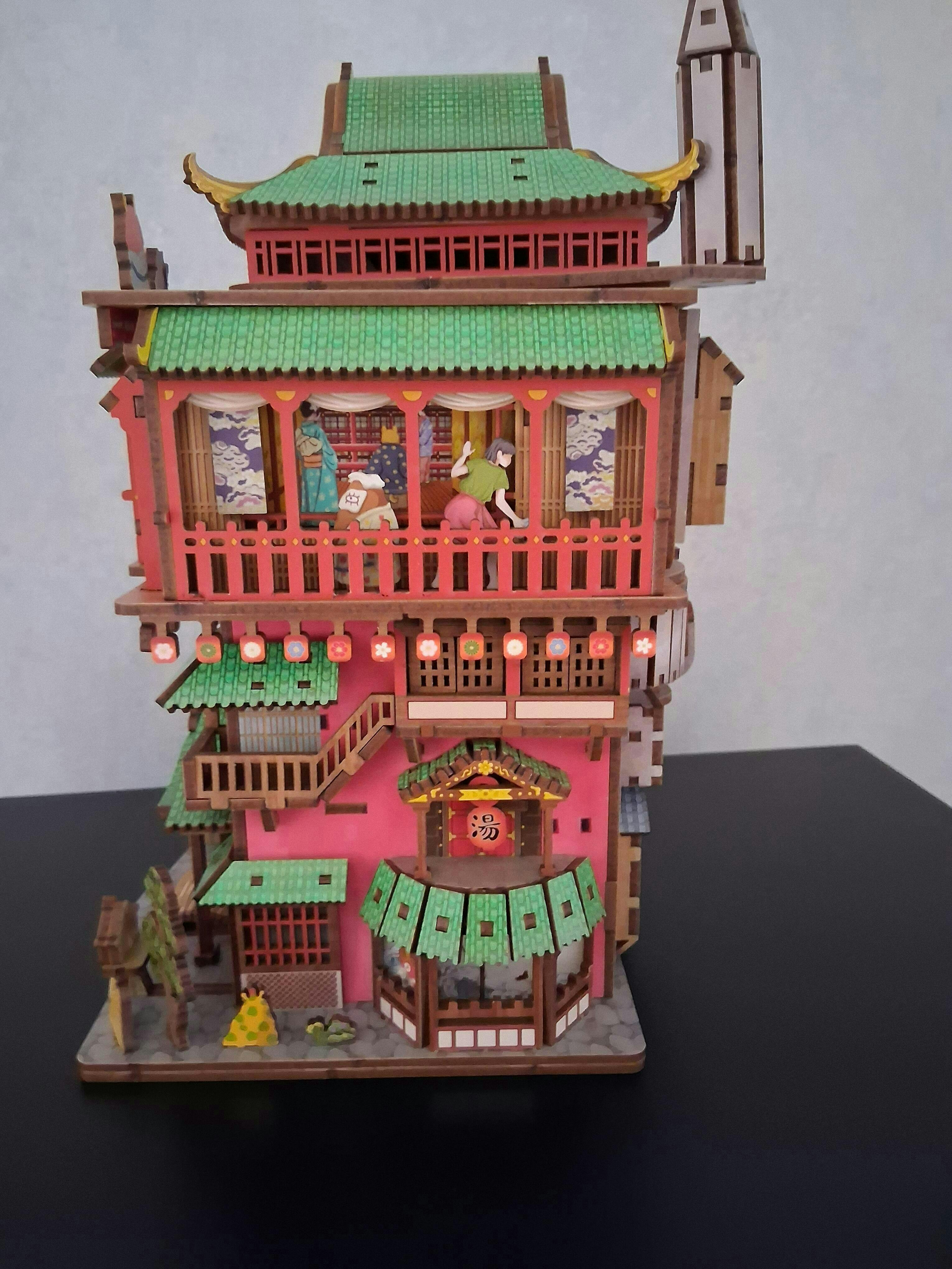 Customer photo for 3D Wooden Puzzle Onsen Saga Miniature kit
