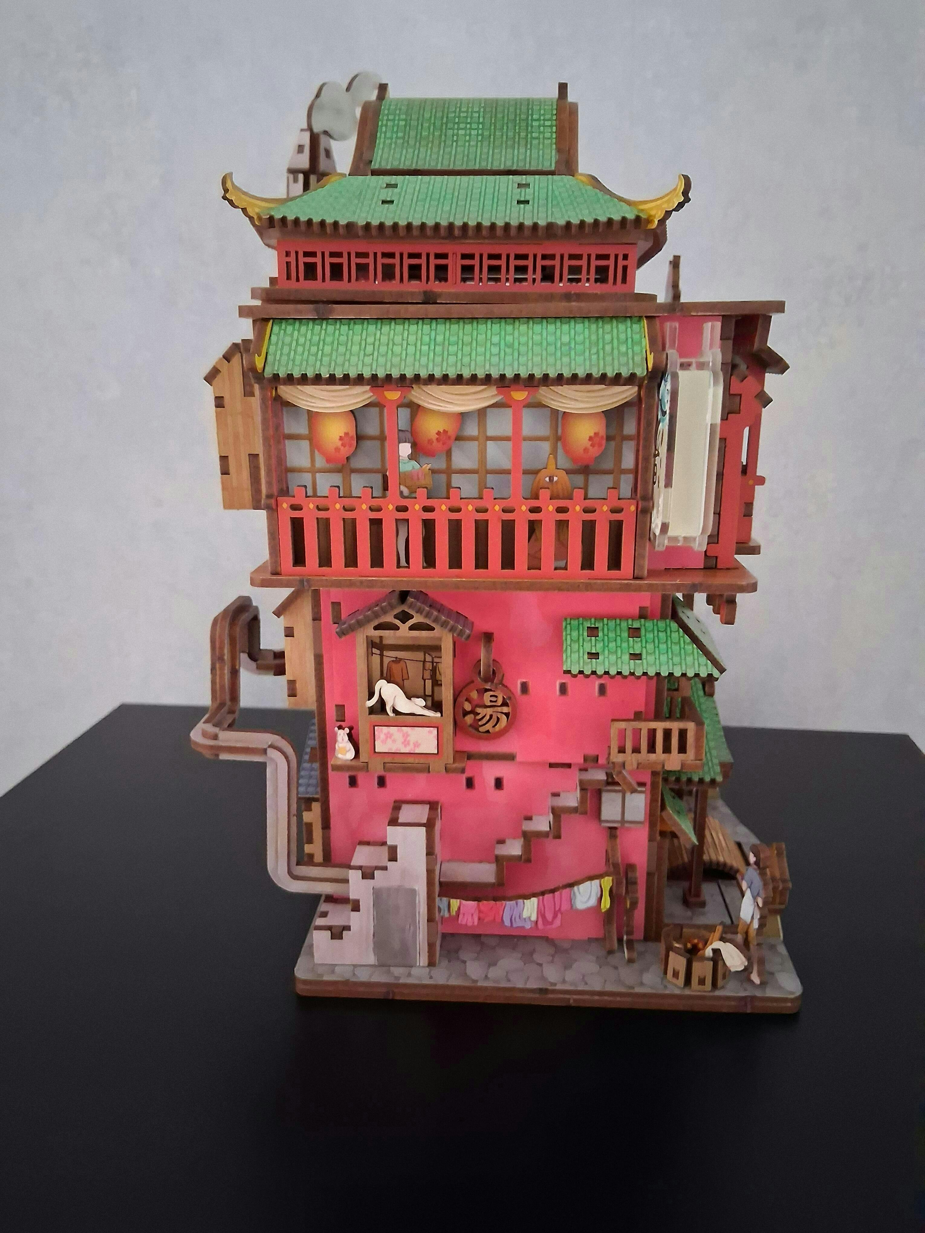 Customer photo for 3D Wooden Puzzle Onsen Saga Miniature kit
