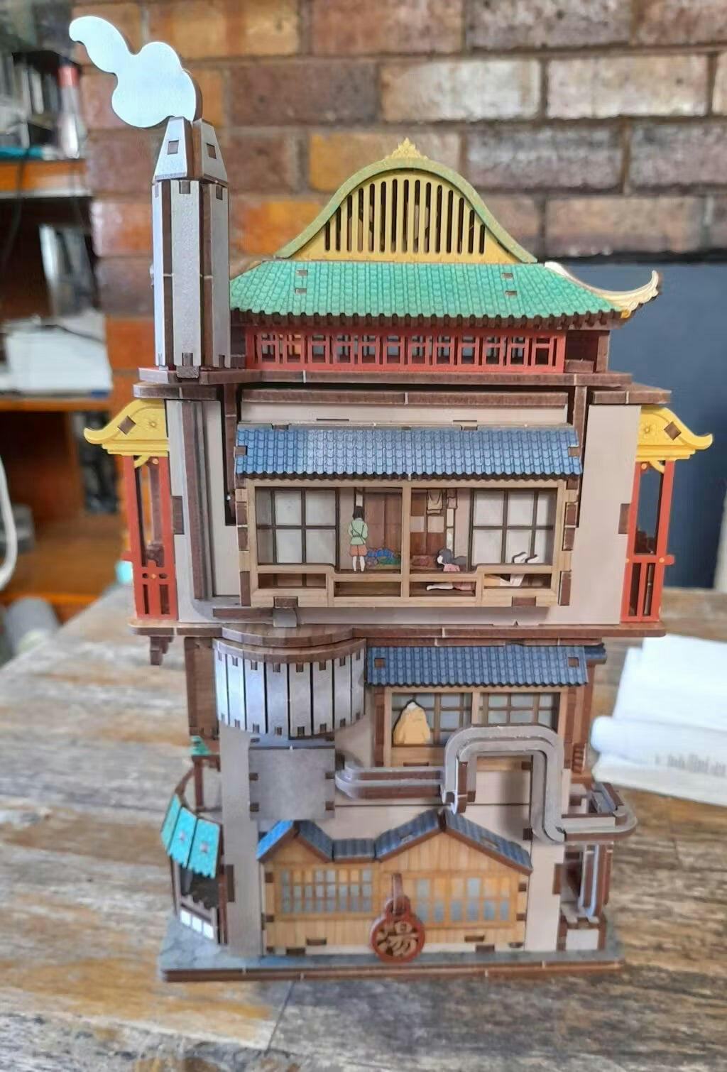 Customer photo for 3D Wooden Puzzle Onsen Saga Miniature kit