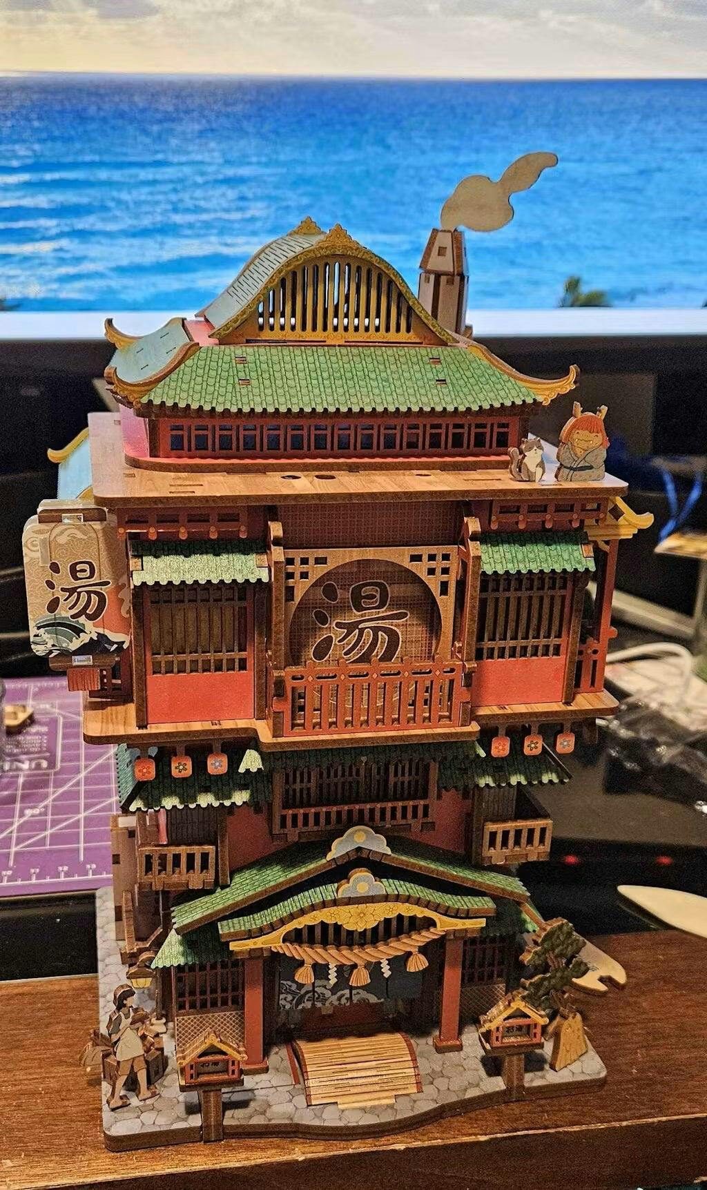 Customer photo for 3D Wooden Puzzle Onsen Saga Miniature kit