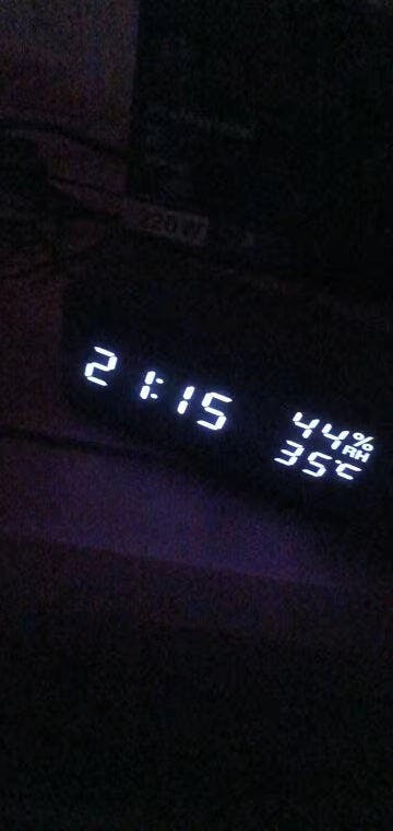 Customer photo for NatureSense Wooden LED Alarm Clock