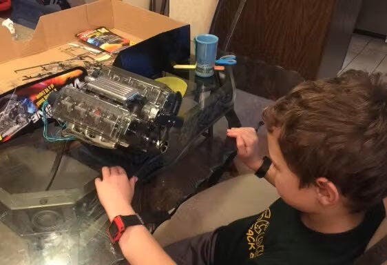 Customer photo for DIY Mini V8 Engine Model Kit