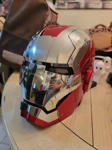 Customer photo for Iron Man MK5 Jarvis Helmet - Voice Activated Mask