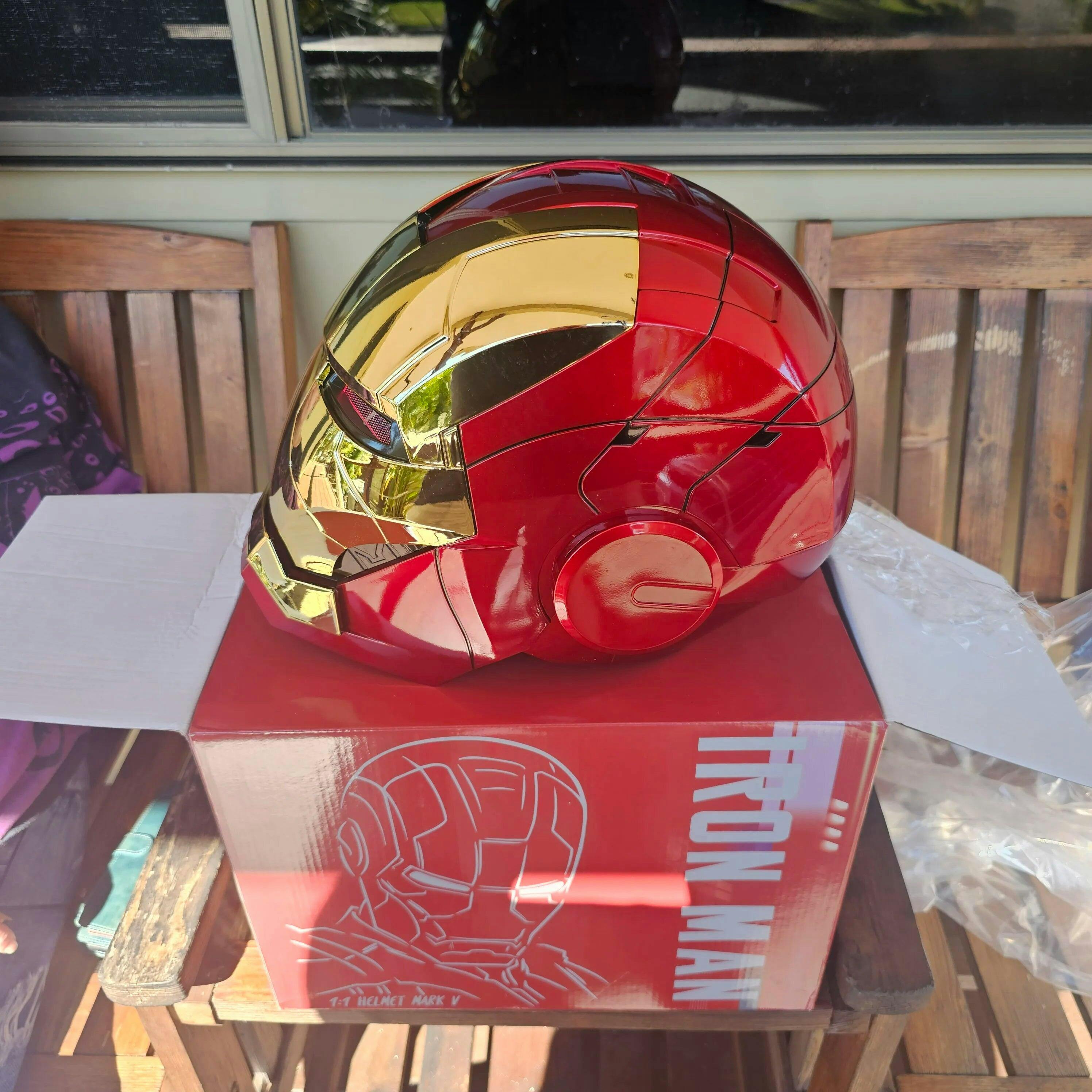 Customer photo for Iron Man MK5 Jarvis Helmet - Voice Activated Mask