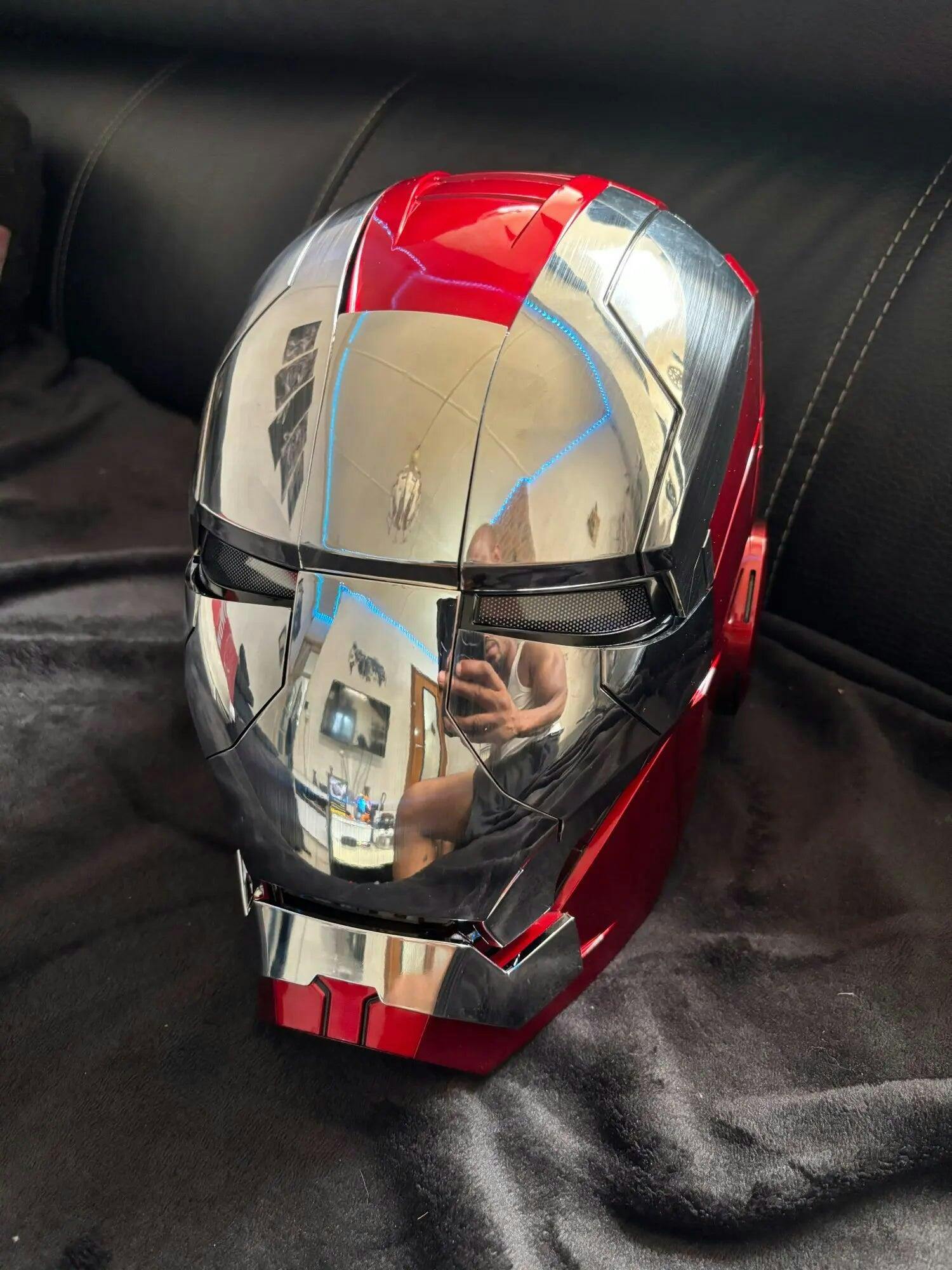 Customer photo for Iron Man MK5 Jarvis Helmet - Voice Activated Mask