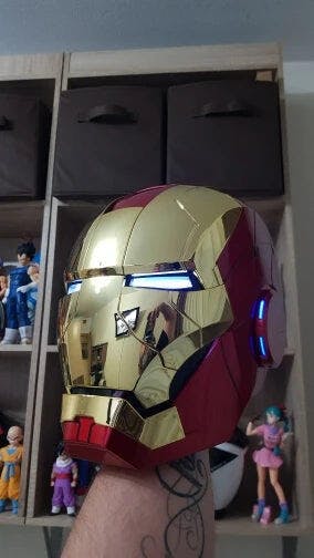 Customer photo for Iron Man MK5 Jarvis Helmet - Voice Activated Mask