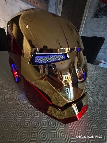 Customer photo for Iron Man MK5 Jarvis Helmet - Voice Activated Mask