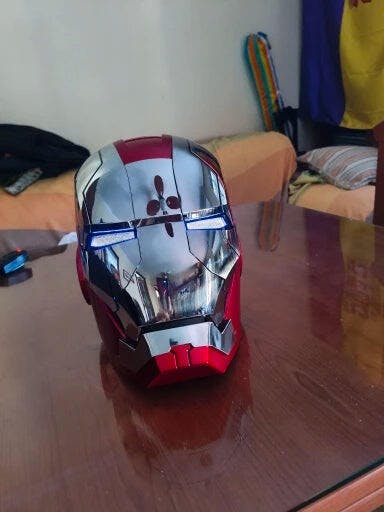 Customer photo for Iron Man MK5 Jarvis Helmet - Voice Activated Mask