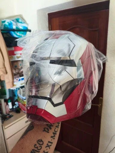 Customer photo for Iron Man MK5 Jarvis Helmet - Voice Activated Mask