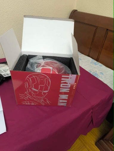 Customer photo for Iron Man MK5 Jarvis Helmet - Voice Activated Mask