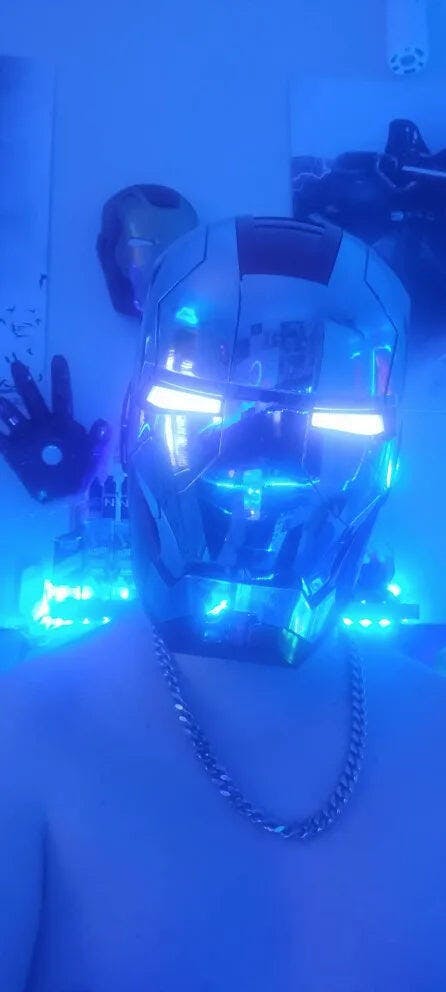 Customer photo for Iron Man MK5 Jarvis Helmet - Voice Activated Mask