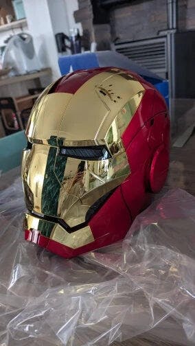 Customer photo for Iron Man MK5 Jarvis Helmet - Voice Activated Mask
