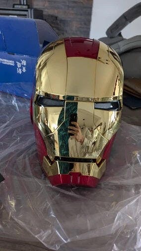 Customer photo for Iron Man MK5 Jarvis Helmet - Voice Activated Mask