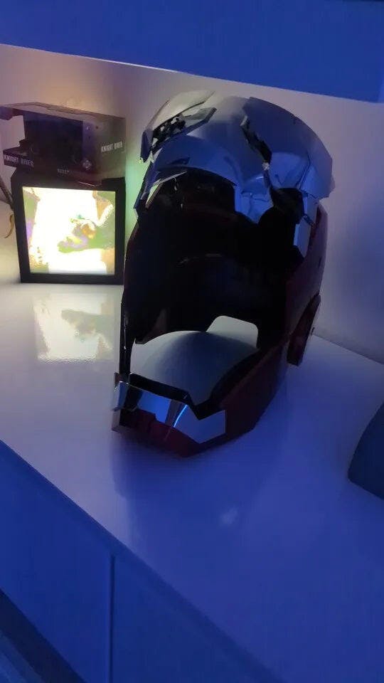 Customer photo for Iron Man MK5 Jarvis Helmet - Voice Activated Mask