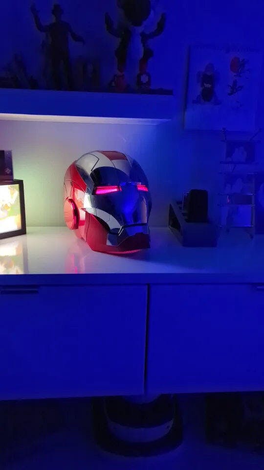 Customer photo for Iron Man MK5 Jarvis Helmet - Voice Activated Mask