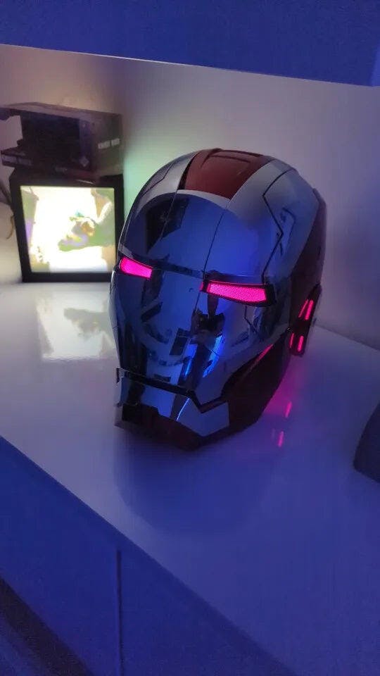 Customer photo for Iron Man MK5 Jarvis Helmet - Voice Activated Mask