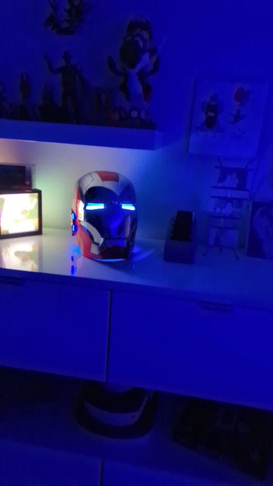 Customer photo for Iron Man MK5 Jarvis Helmet - Voice Activated Mask