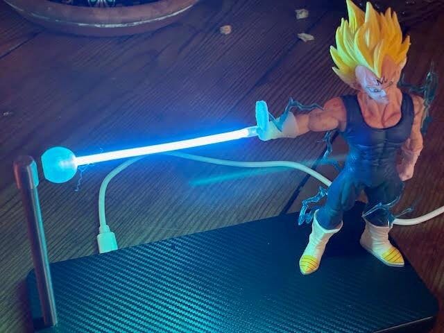 Customer photo for Vegeta Levitating LED Lamp — Dragon Ball Z Figurine