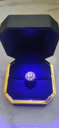 Customer photo for LED Engagement Ring Box with Light