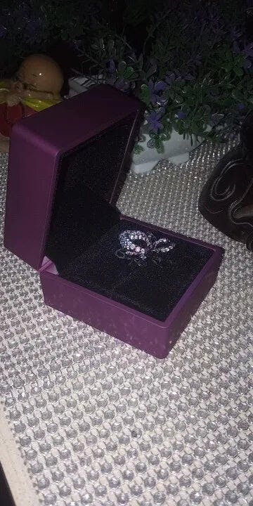 Customer photo for LED Engagement Ring Box with Light