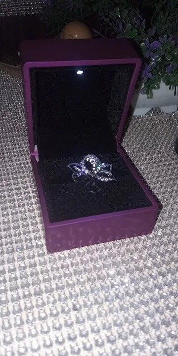 Customer photo for LED Engagement Ring Box with Light