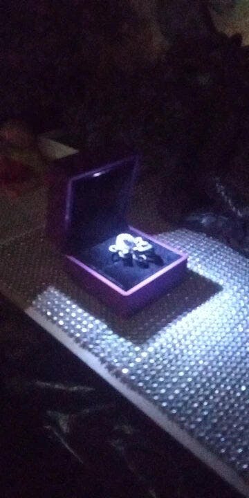 Customer photo for LED Engagement Ring Box with Light