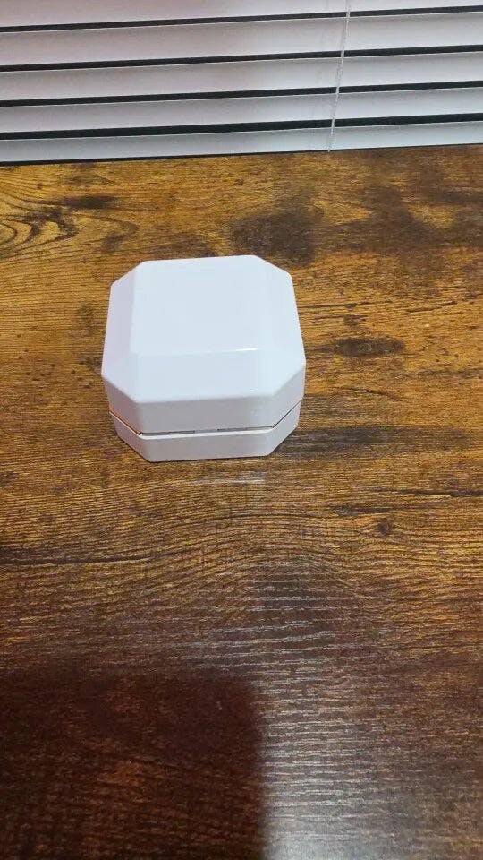 Customer photo for LED Engagement Ring Box with Light