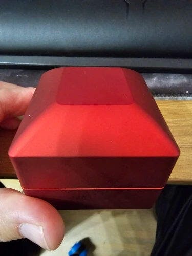 Customer photo for LED Engagement Ring Box with Light