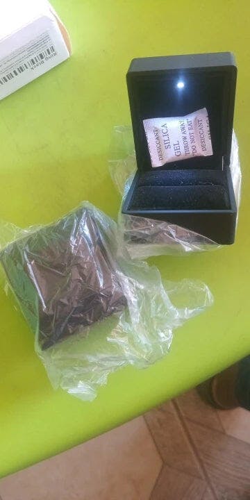 Customer photo for LED Engagement Ring Box with Light