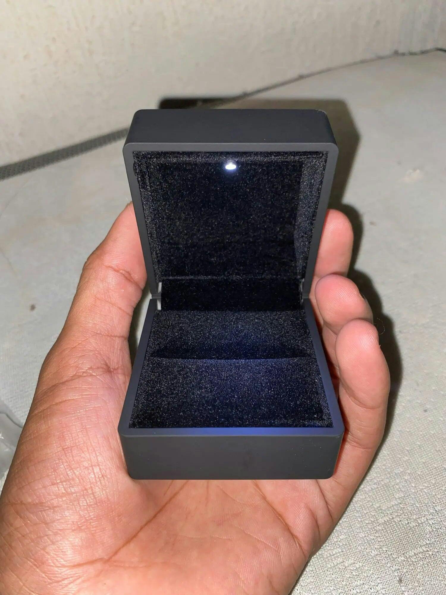 Customer photo for LED Engagement Ring Box with Light