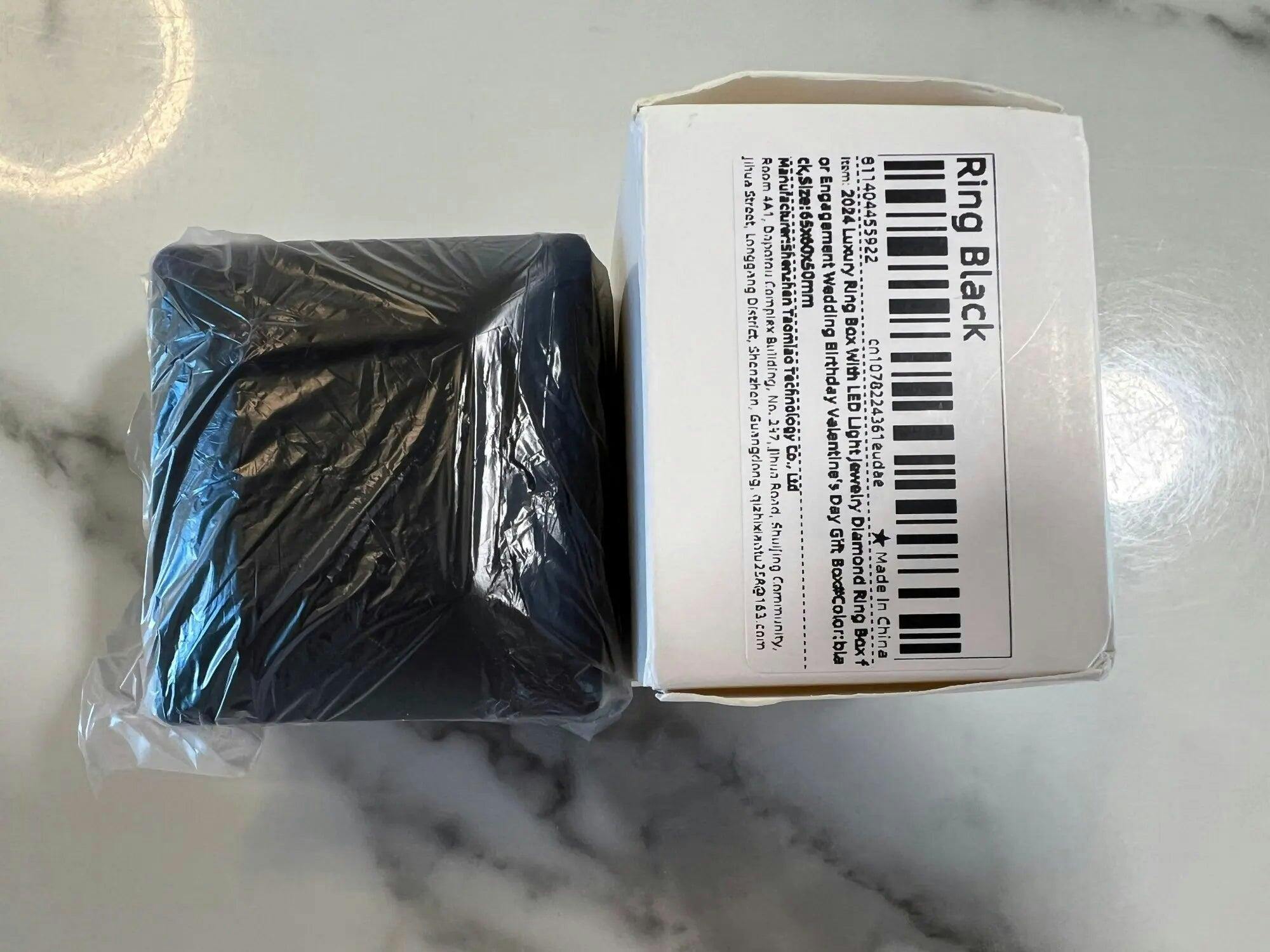 Customer photo for LED Engagement Ring Box with Light
