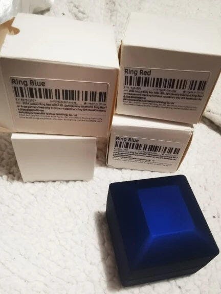 Customer photo for LED Engagement Ring Box with Light