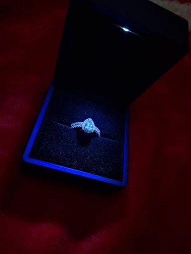 Customer photo for LED Engagement Ring Box with Light