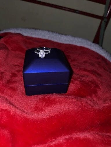 Customer photo for LED Engagement Ring Box with Light
