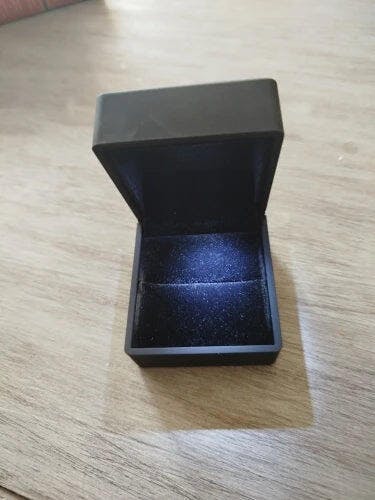 Customer photo for LED Engagement Ring Box with Light
