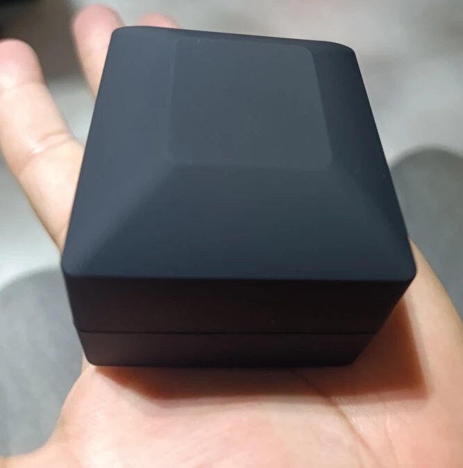 Customer photo for LED Engagement Ring Box with Light